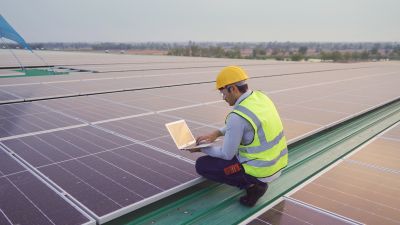 Maintenance Work on Solar Arrays